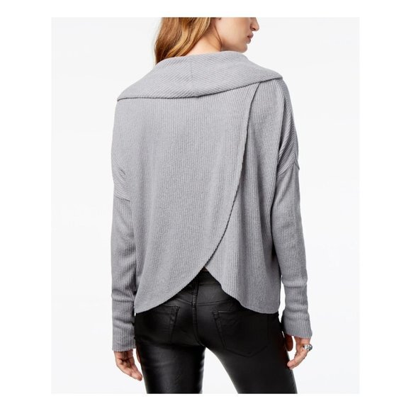 Lucky Brand Rib Knit Tulip Hem Pullover Top (NWT) - Picture 3 of 5